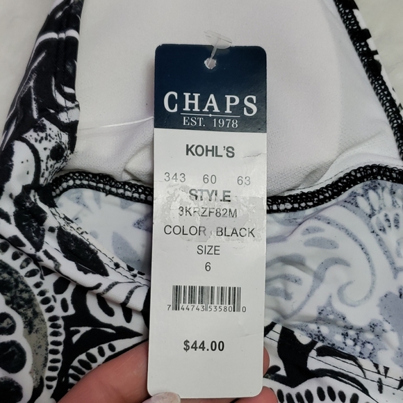 5/$25 NWT chaps halter tankini top size 6 - Picture 5 of 7